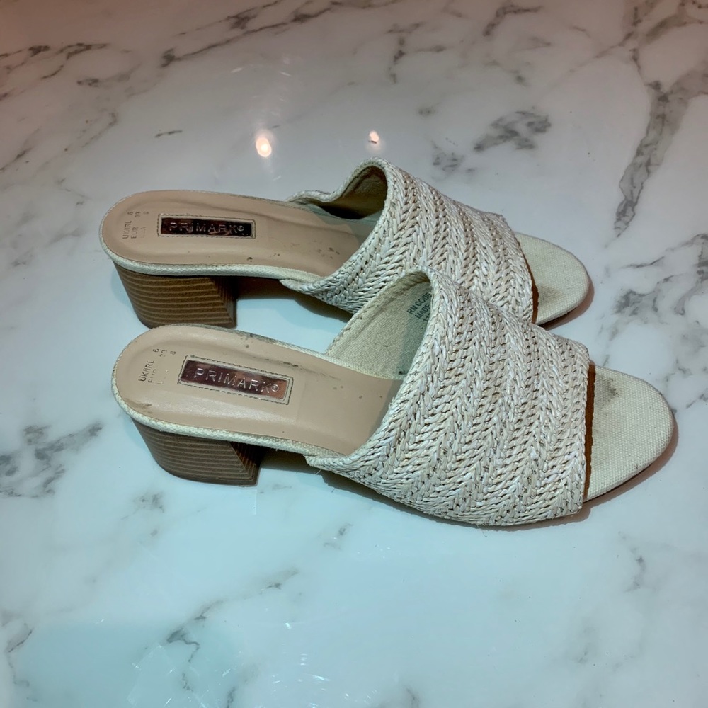 Woven Open-Toed Mules